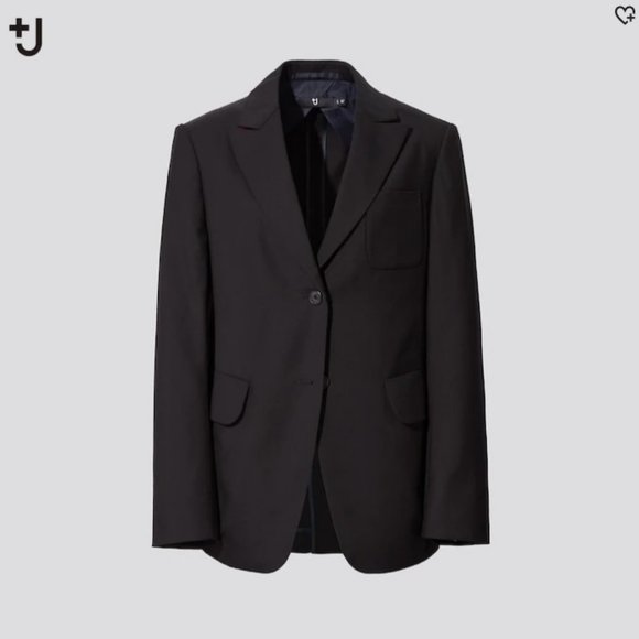 Uniqlo +J Jill Sander Black Wool Tailored Blazer Jacket M NEW - Picture 1 of 6